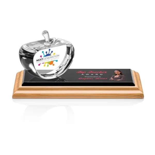 The Northam Apple VividPrint™ Award features a 3" Starfire Crystal Apple... from ASI 84592 St Regis Group / St Regis