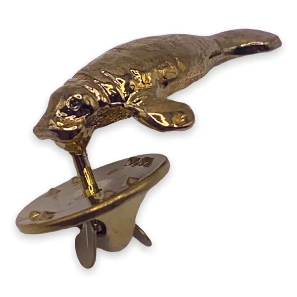 Fully dimensional manatee lapel pin. Blank.... from ASI 96235 Wehr Industries Inc