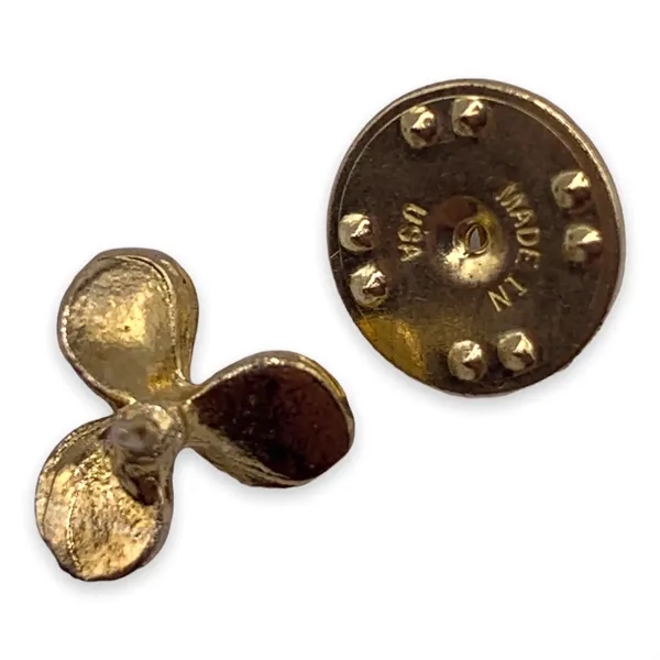 Three blade cupped propeller lapel pin. Blank.... from ASI 96235 Wehr Industries Inc