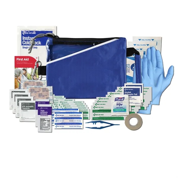 First aid kit with several items in a nylon bag featuring... from ASI 84514 Safety Made