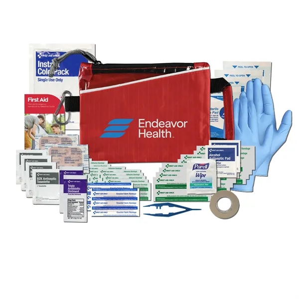 First aid kit with several items in a nylon bag featuring... from ASI 84514 Safety Made