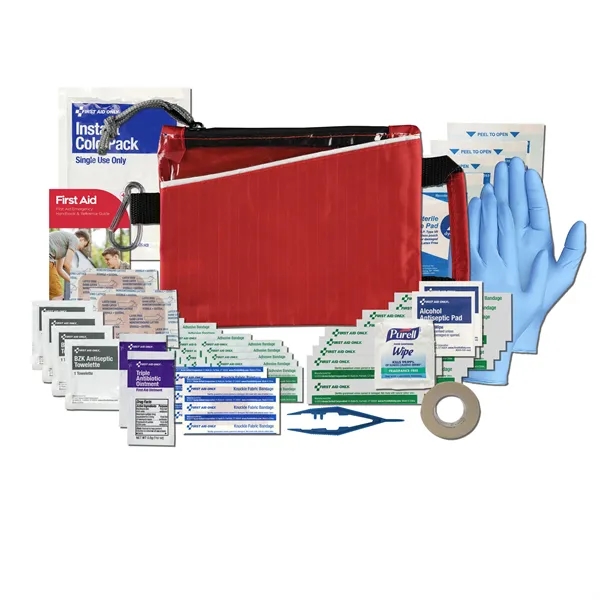 First aid kit with several items in a nylon bag featuring... from ASI 84514 Safety Made