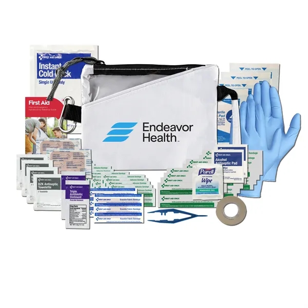 First aid kit with several items in a nylon bag featuring... from ASI 84514 Safety Made