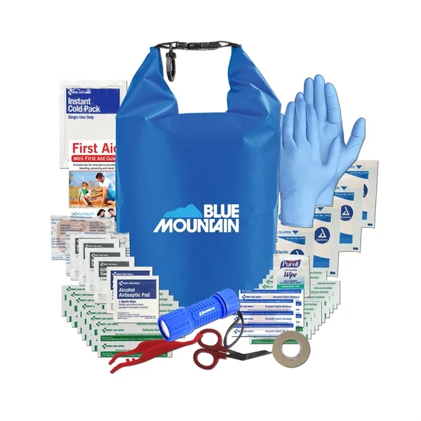 5-liter dry bag first aid kit with a flashlight and batteries.... from ASI 84514 Safety Made