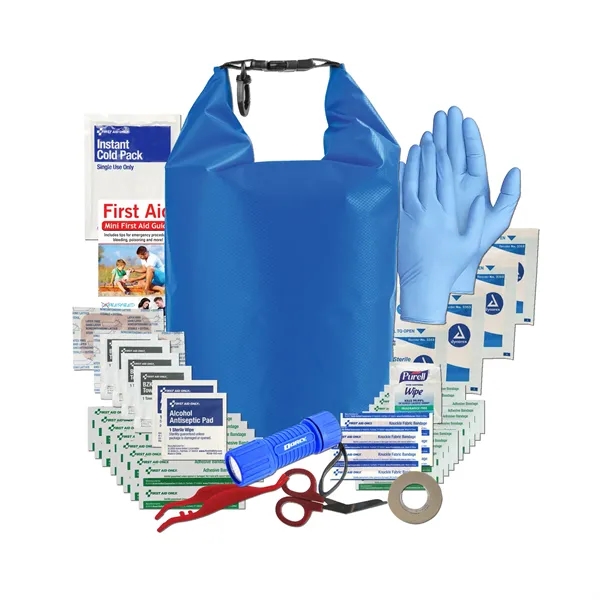 5-liter dry bag first aid kit with a flashlight and batteries.... from ASI 84514 Safety Made
