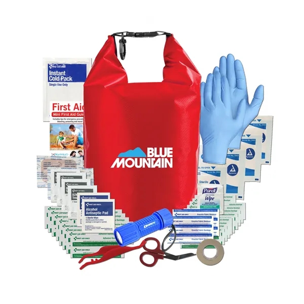 5-liter dry bag first aid kit with a flashlight and batteries.... from ASI 84514 Safety Made
