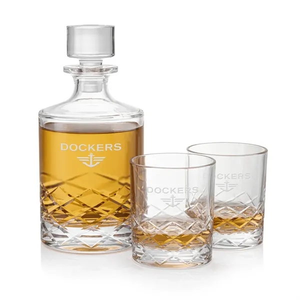 The Durham Decanter Set features a sleek decanter adorned with a... from ASI 84592 St Regis Group