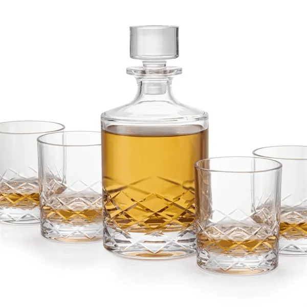 The Durham Decanter Set features a sleek decanter adorned with a... from ASI 84592 St Regis Group