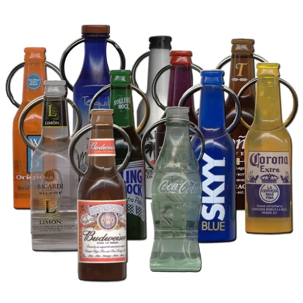 Plastic bottle opener with a keychain attachment.... from ASI 63073 Openers.Beer / Openers Plus Hobow Caps and Beverage Tools Openers.Beer