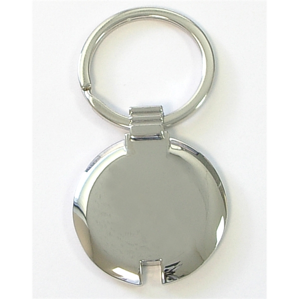 Round shape chrome metal key holder... from ASI 74585 Nu Promo International / Nu Promo Line