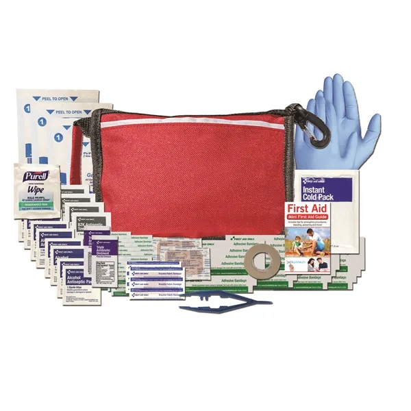 First aid kit with a nylon pouch, guidebook, ice pack, 2... from ASI 84514 Safety Made