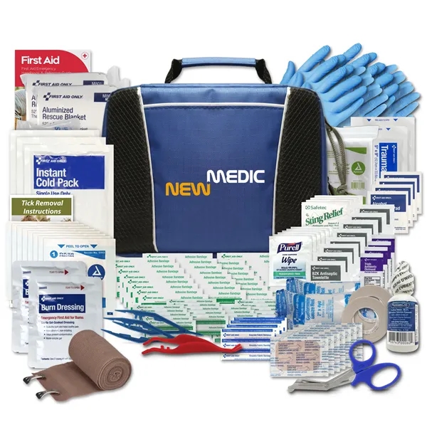 First aid kit with a nylon zippered bag, eye wash, tick... from ASI 84514 Safety Made