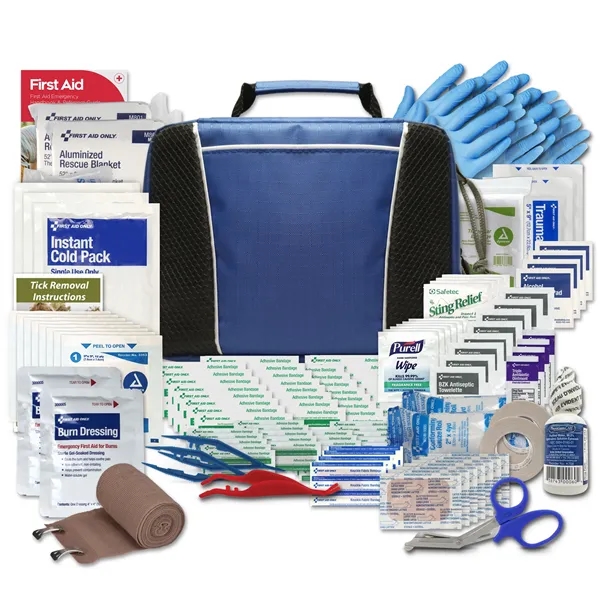 First aid kit with a nylon zippered bag, eye wash, tick... from ASI 84514 Safety Made