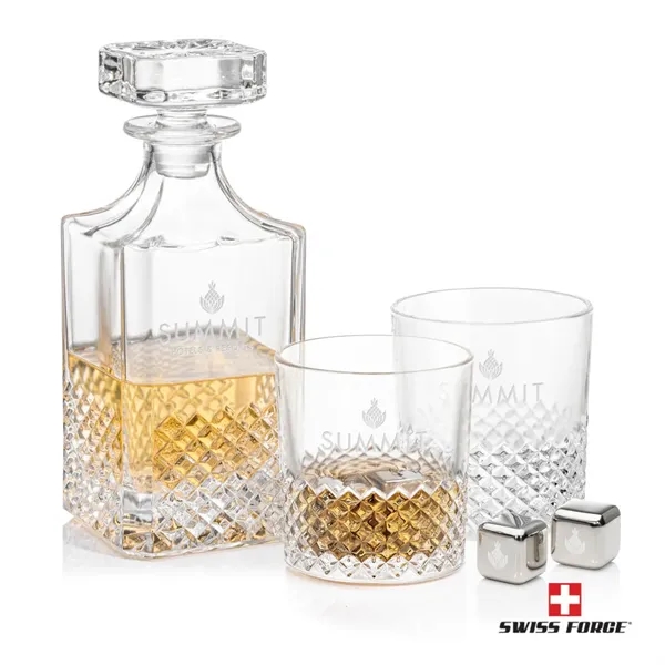 Tacoma 3pc Decanter Set & S/S Ice Cubes... from ASI 84592 St Regis Group