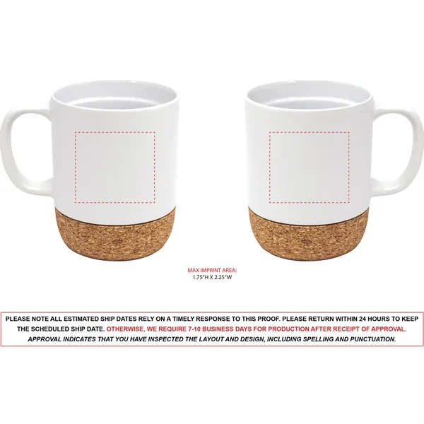 14 oz. Wailea Ceramic Mug with Cork Bottom... from ASI 80060 VisionUSA