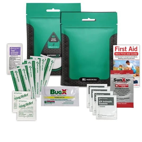 Waterproof outdoor kit 2.0 with a tick tool combo, first aid... from ASI 84514 Safety Made