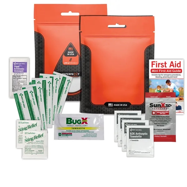 Waterproof outdoor kit 2.0 with a tick tool combo, first aid... from ASI 84514 Safety Made