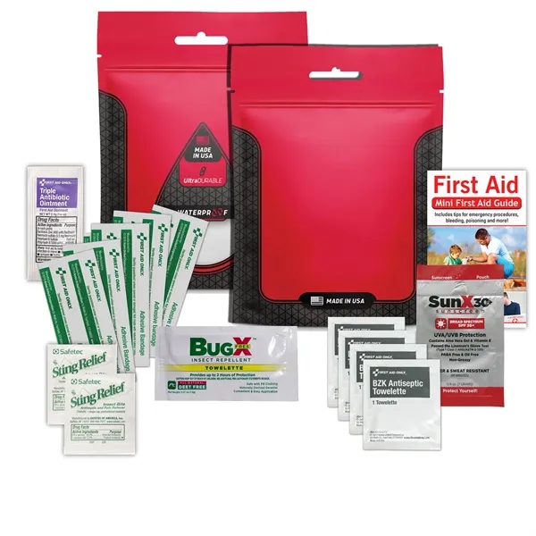 Waterproof outdoor kit 2.0 with a tick tool combo, first aid... from ASI 84514 Safety Made
