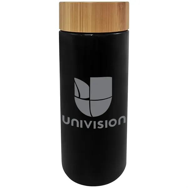 10 oz. Double Wall Ceramic Mug with Bamboo Lid... from ASI 80060 VisionUSA