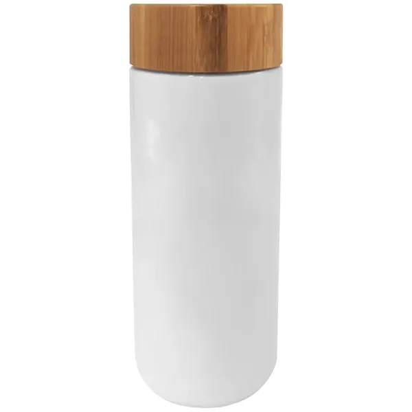 10 oz. Double Wall Ceramic Mug with Bamboo Lid... from ASI 80060 VisionUSA