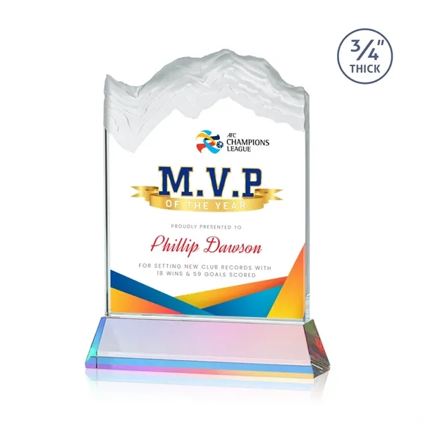 The stunning Kilimanjaro VividPrint™ award features deep carved and frosted peaks... from ASI 84592 St Regis Group / St Regis