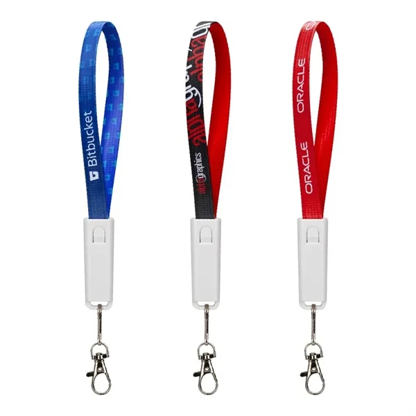 Wrist lanyard with 6-in-1 cable charging connections.... from ASI 88060 Snugz/USA Inc
