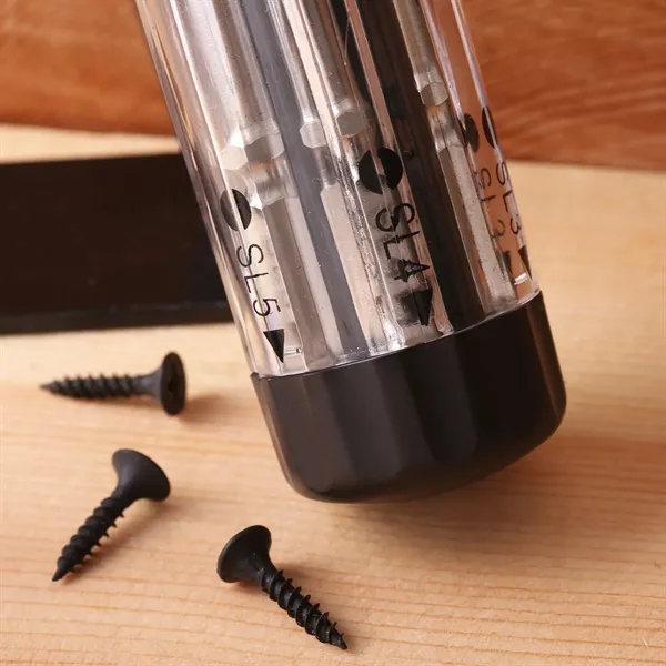 6-in-1 quick release screwdriver with integrated bit storage.... from ASI 61966 HPG / Beacon Promotions