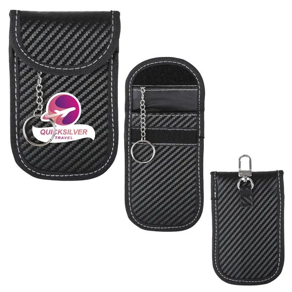 RFID key pouch that prevents contactless items from digital theft.... from ASI 61966 HPG / Beacon Promotions