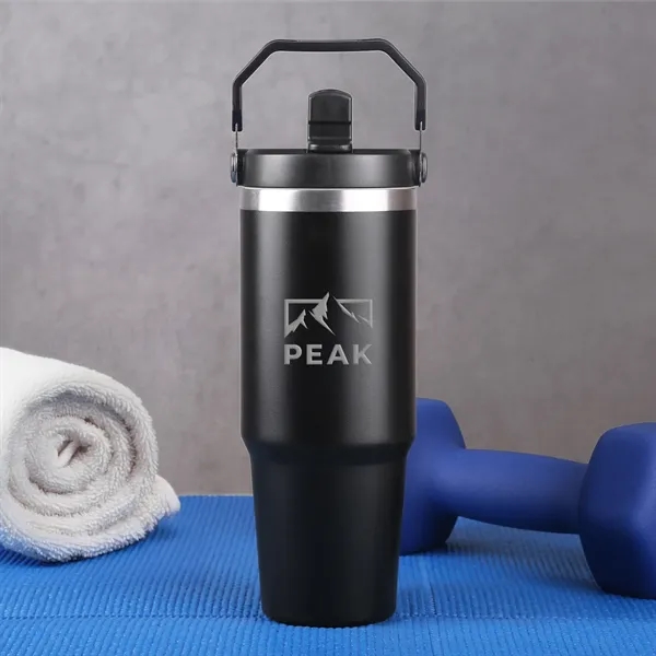 30 oz. tumbler with built-in flip straw and made with 80%... from ASI 61966 HPG / Beacon Promotions