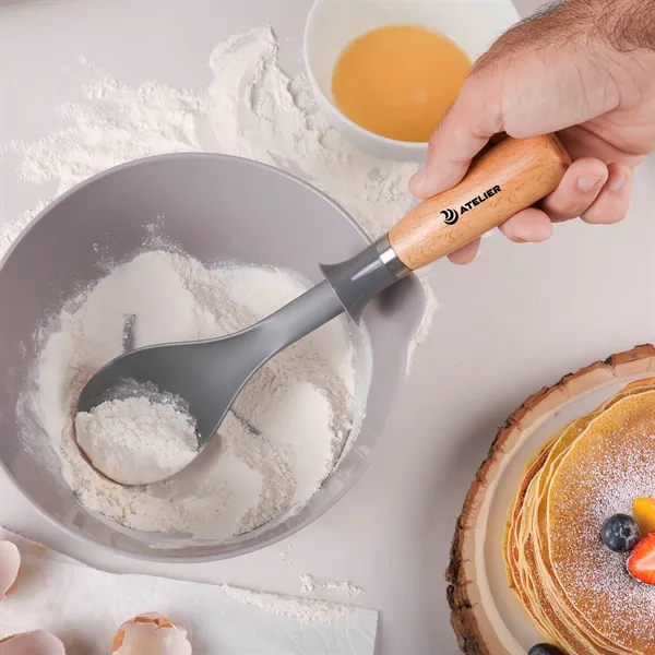 Spoon with an anti-leak bowl and beechwood handle.... from ASI 61966 HPG / Beacon Promotions