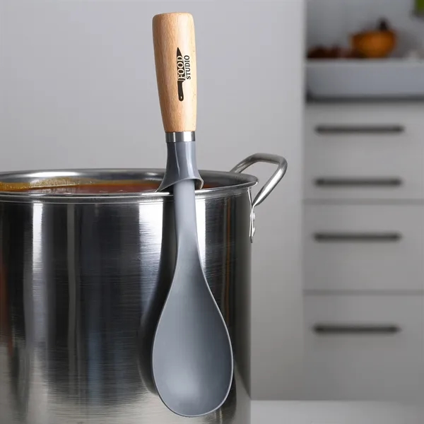 Spoon with an anti-leak bowl and beechwood handle.... from ASI 61966 HPG / Beacon Promotions