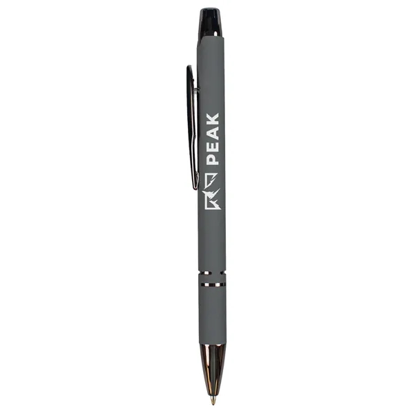 An executive pen with jewel-tone barrels, gunmetal trim, and a soft-touch... from ASI 61966 HPG / Hub Pen