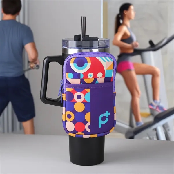 A compact pouch that straps to a tumbler or arm to... from ASI 61966 HPG / HPG Gold Best Promotions USA