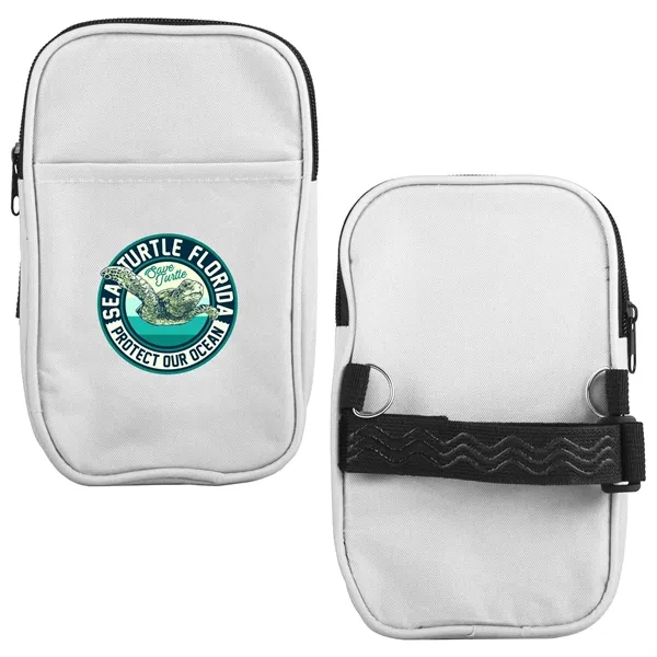 An eco-friendly RPET pouch that clips to your tumbler or fits... from ASI 61966 HPG / Best Promotions USA