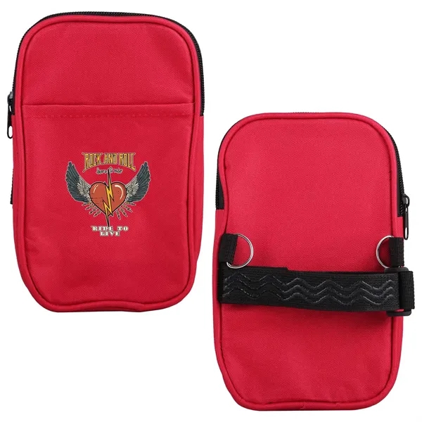 An eco-friendly RPET pouch that clips to your tumbler or fits... from ASI 61966 HPG / Best Promotions USA