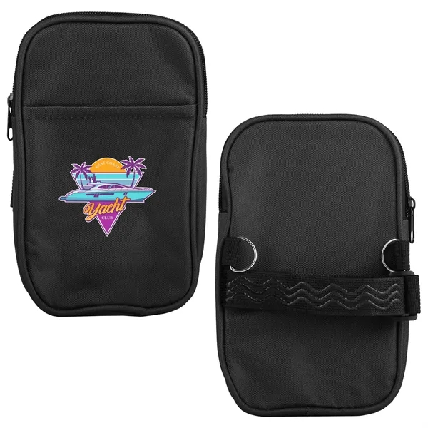 An eco-friendly RPET pouch that clips to your tumbler or fits... from ASI 61966 HPG / Best Promotions USA