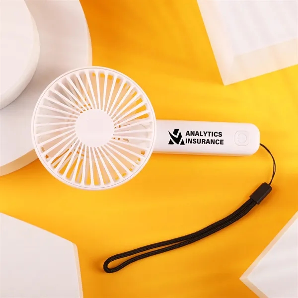 Foldable rechargeable hand fan with a lanyard.... from ASI 61966 HPG / Mixie