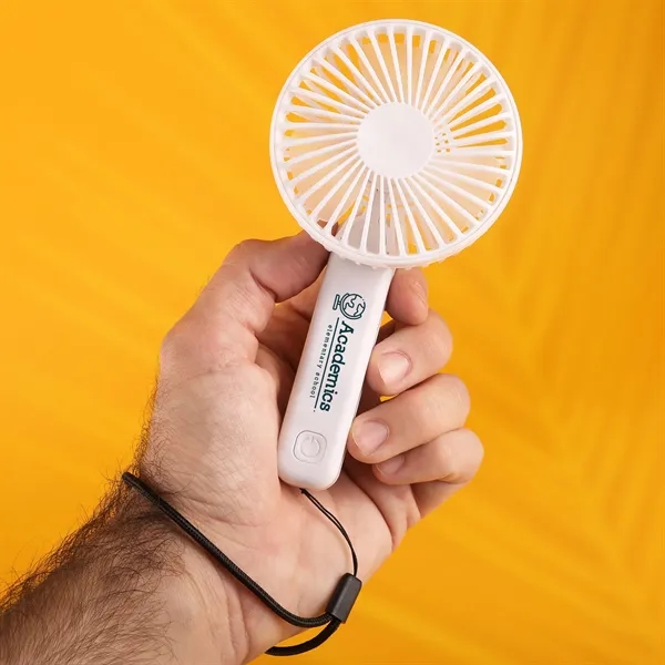 Foldable rechargeable hand fan with a lanyard.... from ASI 61966 HPG / Mixie