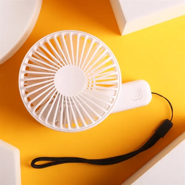 Foldable rechargeable hand fan with a lanyard.... from ASI 61966 HPG / Mixie