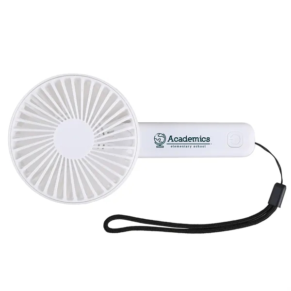 Foldable rechargeable hand fan with a lanyard.... from ASI 61966 HPG / Mixie