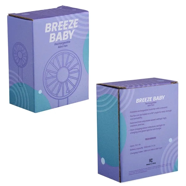 Foldable rechargeable hand fan with a lanyard.... from ASI 61966 HPG / Mixie