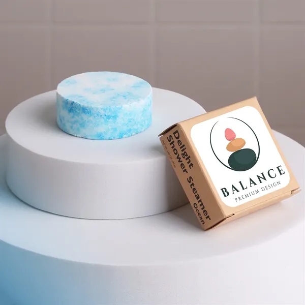 Scented single shower steamer packaged in a customizable kraft box.... from ASI 61966 HPG / Mixie