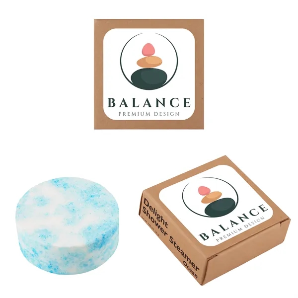 Scented single shower steamer packaged in a customizable kraft box.... from ASI 61966 HPG / Mixie