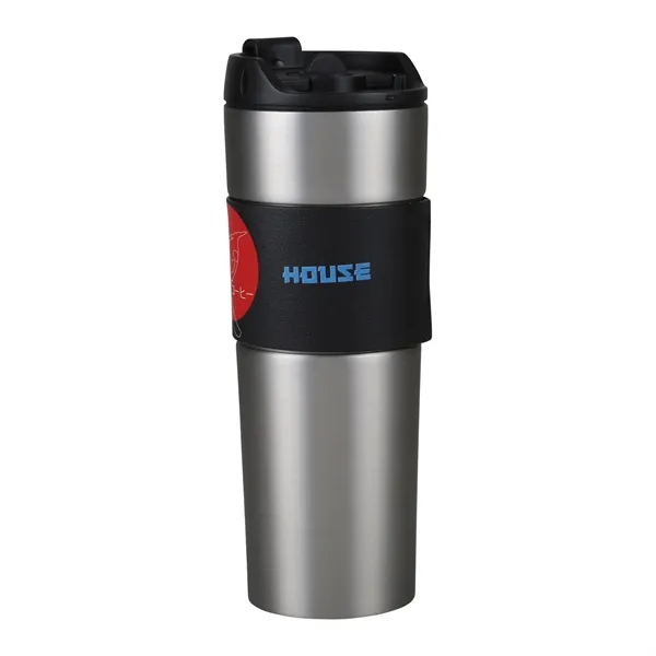 French Press Coffee Tumbler with vacuum-sealed plunger for grit-free coffee. Stylish,... from ASI 61966 HPG / OrigAudio