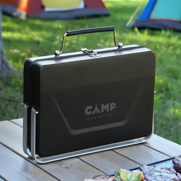 All-metal charcoal/wood grill that folds into compact suitcase. Large enough for... from ASI 61966 HPG / OrigAudio HPG Gold