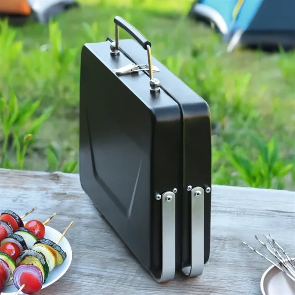 All-metal charcoal/wood grill that folds into compact suitcase. Large enough for... from ASI 61966 HPG / OrigAudio HPG Gold