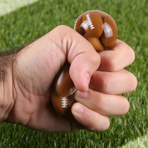 Clear stress ball filled with mini footballs.... from ASI 61966 HPG / Mixie