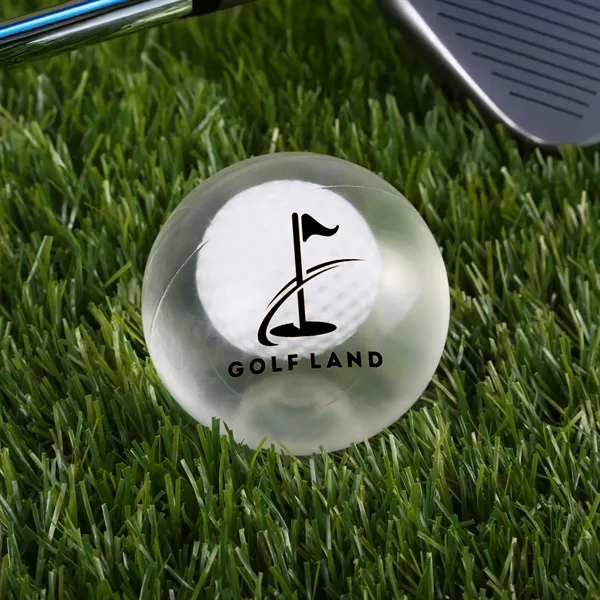 Clear stress ball with a soft golf ball in the center.... from ASI 61966 HPG / Mixie