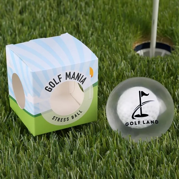 Clear stress ball with a soft golf ball in the center.... from ASI 61966 HPG / Mixie