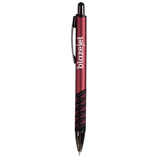 An ultramodern executive stylus with a banded grip, jewel-tone barrels, and... from ASI 61966 HPG / Hub Pen
